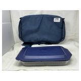Pyrex Glass Baking Dish w/lid & Insulated Bag