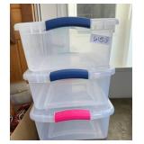 Sterilite Clear Plastic Storage Totes, 3x$