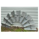 Vintage Metal Windmill Fan Blade Section