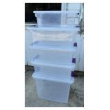 Sterilite ClearView Storage Totes, Assorted, 5x$