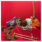 Flower Pots, Shell & Macrame Plant Hangers & New