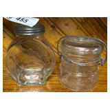 Glass Clock Jar & Ball Canning Jar w/wire bail
