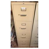 HON Beige 4-Drawer Metal File Cabinet 52x15x25dn