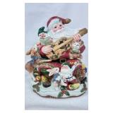 Fitz and Floyd Omnibus Santa Cookie Jar 1996