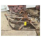4) Vintage Wooden & Metal Sleigh Runners
