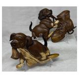 Vtg Sexton Cast Iron Puppy Dog & Boot Wall