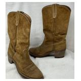 1979 Suede Western Boots Vibram Sole Size 8.5