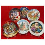 6) Christmas Decorative Porcelain Plates