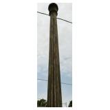 Antique Fluted Cast Iron Lamp Post & Base