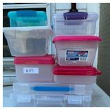 Lot of Small Plastic Storage Containers, assorted