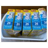 5) Boxes Glad Febreze Small Trash Bags 26 Ct Each