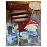 Royal London Wood Case, Road Atlas & Maps, Stool