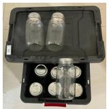 13) Ball Half Gallon Canning Jars in Black