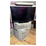 Barnwood TV Cabinet & Vizio TV w/Remote