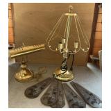 Brass Adjustable Desk/Piano Lamp & Lamp Parts