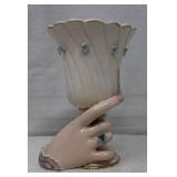 National Potteries Ceramic Hand Vase Bedford Ohio