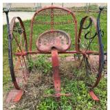 Handmade Antique Tractor Set Chair Yard Decor