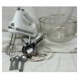 KitchenAid Hand Mixer, Mixing Bowl, Measuring