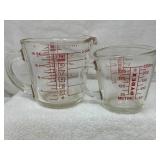 Pyrex Glass Measuring Cups, 1 & 2 cup