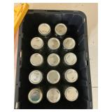 14) Ball Half Gallon Canning Jars in 17 Gal Black