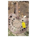 Vtg Metal Tractor Seat w/mount