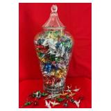 Glass Jar Filled w/handmade Origami Paper Cranes