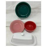 Fiesta Bowls & Covered Butter Dish
