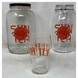 Vintage Sun Tea Glass Jars and Iced Tea Glass Set