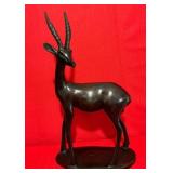 Wood Gazelle Sculpture