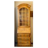 Lighted Secretary Hutch w/Glass Doors, 80'H