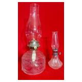 Clear Glass Kerosene Oil Lamps, 2