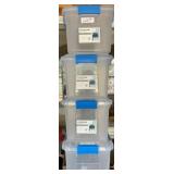 Ezy Storage Waterproof Storage Totes 15L, 4x$