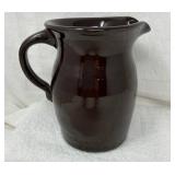 Brown Glazed Stoneware Pitcher