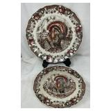 Johnson Bros His Majesty Turkey Platter & Bowl