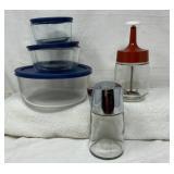 Pyrex Storage Bowls, Chopper, Sugar Jar