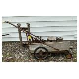 Primitive Wooden Garden Cart w/Rustic Plant