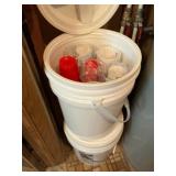 Bulk Disposable Cups w/2 Storage Buckets