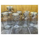 Glass Canning Jars, assorted, w/wire bail