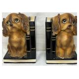 Norleans Japan Spaniel Dog Ceramic Bookends Pair