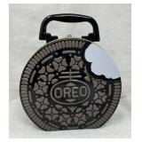 Oreo Cookie Shaped Metal Tin Lunch Box