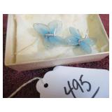 VTG BLUE-TONE WIRE & MESH BUTTERFLIES