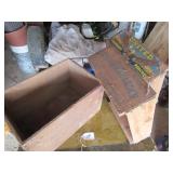 (3) WOOD CRATES - HERCULES POWDER + (2) FRUIT