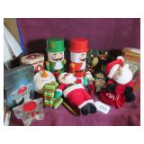 BOX LOT: CHRISTMAS Dï¿½COR - NUTCRACKER TINS, AVON