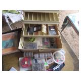 PLANO TACKLE BOX W/ HOOKS WEIGHTS, ETC.