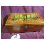 CEDAR STORAGE BOX W/ LOCK + KEY - 10.75"W X 4.75"W