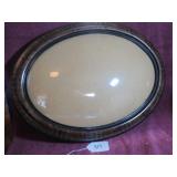 ROUND CONVEX GLASS & FRAME - NICE - 23"W X 17"H