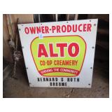 ALTO COOP 2-SIDED CREAMERY FARM SIGN - .25" THICK
