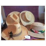 BOX LOT: STRAW HATS - LG, MEDIUM