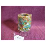 GORGEOUS COLORED STONE VOTIVE CANDLE HOLDER