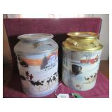 (2) HOUSTON DAIRY POPCORN TINS